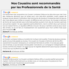 Coussin Orthopédique Dossier Cellsius - Soulage les douleurs lombaires et dorsales