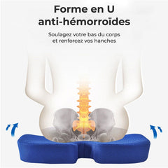 Coussin Orthopédique d'Assise Cellsius - Soulage les douleurs du coccyx et lombaires